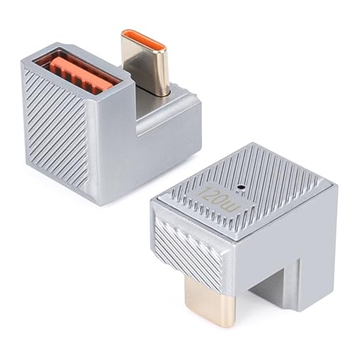 Seminer USB C auf USB Adapter (2er Pack), Typ-C auf USB 3.1 Buchse Adapter, 120W U-Form Konverter für Schnelles Aufladen und Datensynchronisierung, Kompatibel mit MacBook, Samsung Galaxy S8/S9 uvm. von Seminer