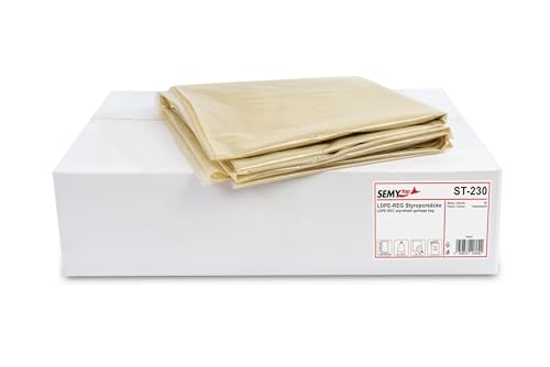 SemyTop LDPE-Regenerat Styroporsäcke, transparent, Typ 100, circa 2500 l, 1er Pack (1 x 20 Stück) ST-230 von SemyTop
