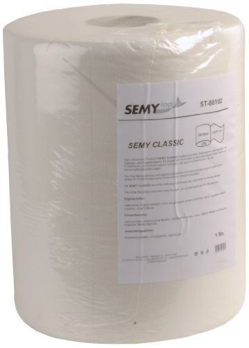 SemyTop Top Spezial-Putztuchrolle, weiß, 32 x 37 cm, 300 Blatt, 1er Pack (1 x 1 Stück) von SemyTop