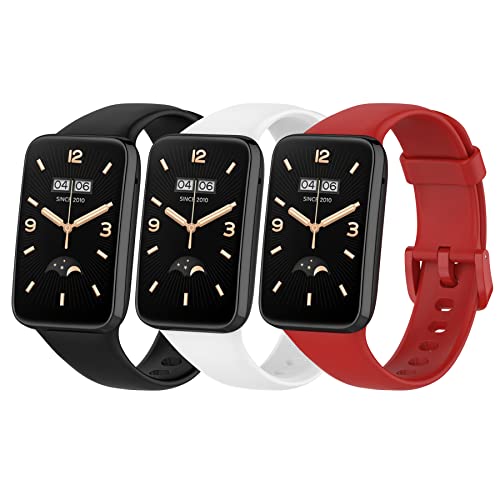 SenMore 3-teilige Armband für Xiaomi Band 7 Pro Smart Watch, Wasserdichte Bänder für den Außenbereich, Sportarmband, Silikonarmbänder, Ersatzarmbänder für Miband 7 Pro Uhrenzubehör von SenMore