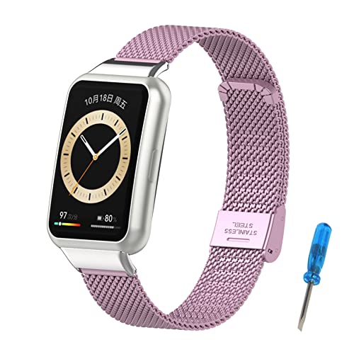 SenMore Armband Kompatibel mit Huawei Watch Fit 2 & Watch Fit 2 New & Watch Fit 2 Elegant Armbänder, Metall-Edelstahlbänder für Huawei Watch Fit 2 Smartwatch-Zubehör von SenMore