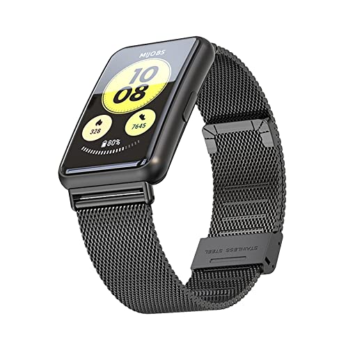 SenMore Armband Kompatibel mit Huawei Watch Fit & Huawei Watch Fit New & Huawei Watch Fit Elegant Ersatzarmband Metall-Edelstahl-Armband Männer Frauen Armbänder von SenMore
