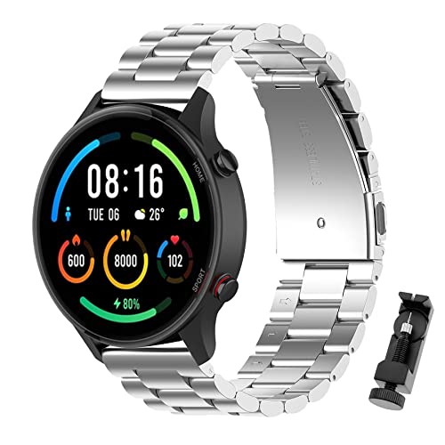 SenMore Armband Kompatibel mit Xiaomi Mi Watch, 22mm Metall Ersatzarmband für Xiaomi Mi Watch/Xiaomi Watch S1/Xiaomi Watch S1 Active/Xiaomi Mi Watch Color Sport. von SenMore