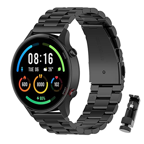 SenMore Armband Kompatibel mit Xiaomi Mi Watch, 22mm Metall Ersatzarmband für Xiaomi Mi Watch/Xiaomi Watch S1/Xiaomi Watch S1 Active/Xiaomi Mi Watch Color Sport. von SenMore