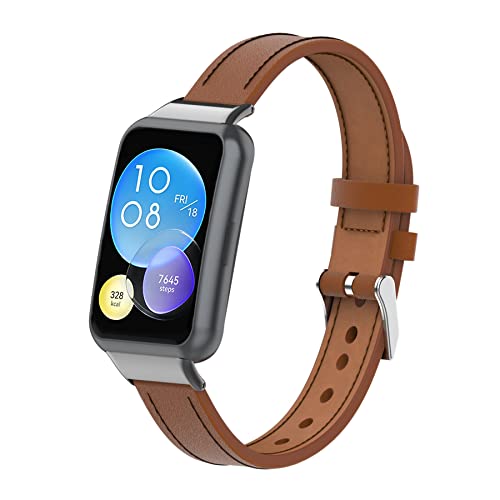 SenMore Lederarmband Kompatibel mit Huawei Watch Fit 2 Armbändern, Smart Watch Zubehör Ersatzarmband für Huawei Watch Fit 2 & Watch Fit 2 Active & Watch Fit 2 Elegant von SenMore