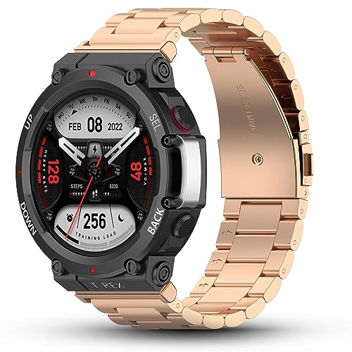 SenMore Metall Armband Kompatibel mit Amazfit T-Rex 2, Männer und Frauen Edelstahl Ersatz Armbänder für Amazfit T-Rex 2 SmartWatch. SenMore Metall Armband Kompatibel mit Amazfit T-Rex 2, Männer und Frauen Edelstahl Ersatz Armbänder für Amazfit T-Rex 2 SmartWatch. von SenMore