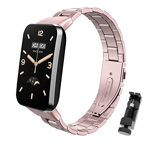 SenMore Metallarmband Kompatibel mit Xiaomi Band 7 Pro Ersatzarmband Metall-Edelstahlbänder für Smartwatch Xiaomi Mi Band 7PRO Armband von SenMore