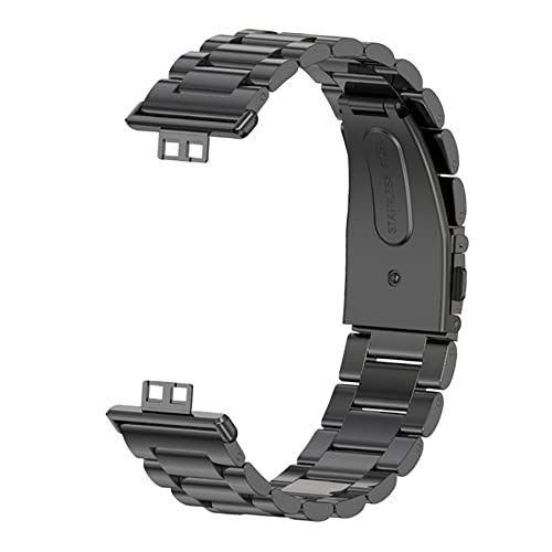 SenMore Metallband Kompatibel mit Huawei Watch Fit/New/SE/Elegant Armband Huawei Watch Fit Ersatzarmband Metall-Edelstahl-Armband Rostfreier Stahl Verstellbares Armband für Männer Frauen von SenMore