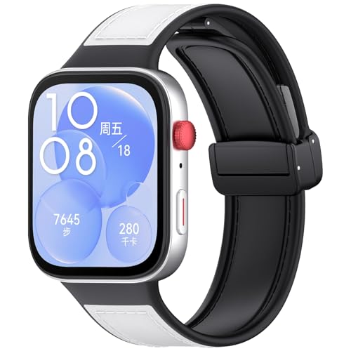 SenMore Silikon Armband kompatibel mit Huawei Watch Fit 3 Smartwatch, Magnetisch Einstellbar Sport Ersatzarmbänder für Huawei Watch Fit 3. (No host) von SenMore