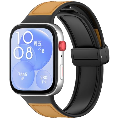 SenMore Silikon Armband kompatibel mit Huawei Watch Fit 3 Smartwatch, Magnetisch Einstellbar Sport Ersatzarmbänder für Huawei Watch Fit 3. (No host) von SenMore