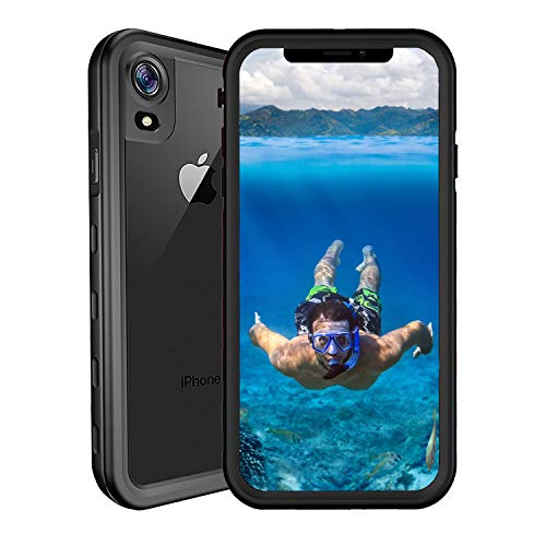 SenMore für iPhone XR wasserdichte Hülle, IP68 Rundum Schutz mit Eingebautem Displayschutz Outdoor TPU Rahmen Transparent Bumper Stoßfest Handyhülle Schutzhülle für iPhone Xr von SenMore