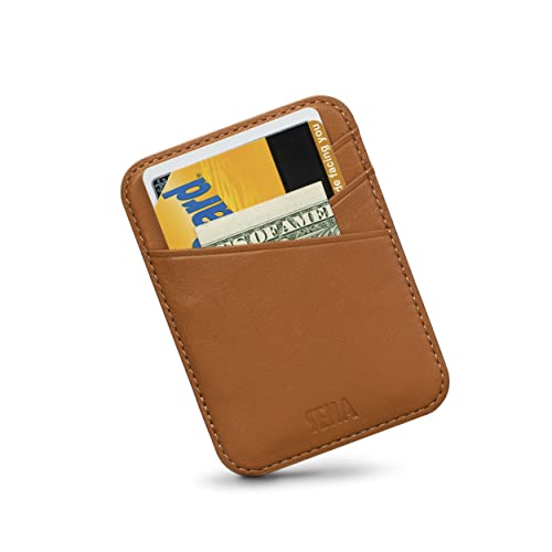 Sena Wallet, Apple Wallet Befestigung für Apple iPhone 12/13/14 Pro/Max/Max Pro, iPhone Leder Brieftasche Apple Wallet iPhone 14/13/12 Apple Wallet, Tan (SXD11106US-50) von Sena