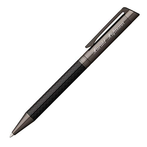 Senator Kugelschreiber Carbon Line Gunmetal mit Laser-Gravur und Geschenk-Etui von Senator