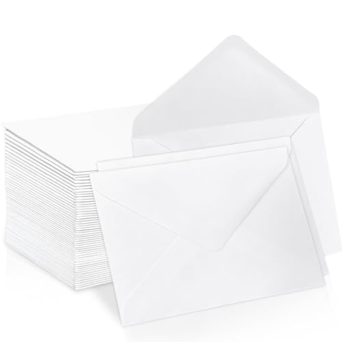 Senbaler 55 Blätter Briefumschläge Kraftpapier DIN C6 Umschläge Ohne Fenster Farbig für Postkarte,Briefköpfe,Grußkarten,Einladung, Geburtstagskarten,16.2×11.4cm von Senbaler