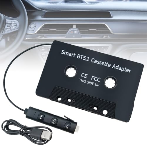 Senchinner Kassetten Bluetooth 5.1 Adapter für Autoradio,Auto Audio Bluetooth Kassettenadapter,Stereo High Fidelity Band Aux Empfänger für Auto Tablet,Kassetten Adapter für Autoradio von Senchinner