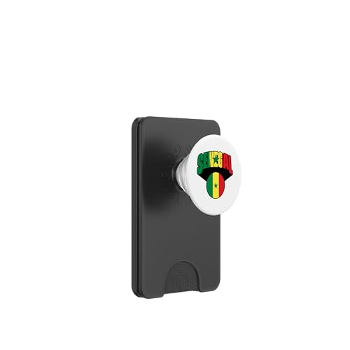 Liebe Senegal mit senegalesischer Flagge Senegal Pride PopSockets PopWallet für MagSafe von Senegal Teez