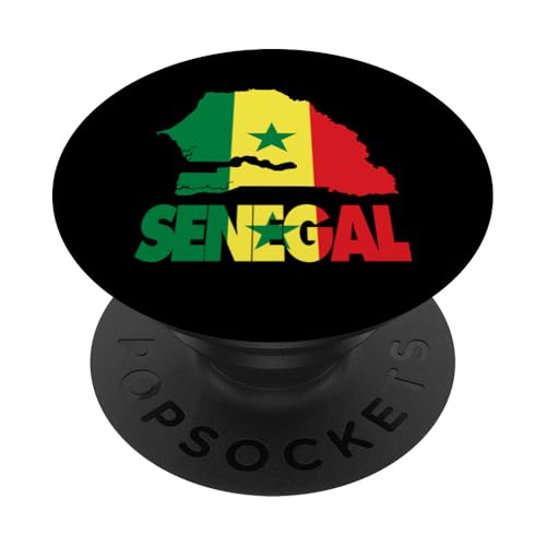 Liebe Senegal mit senegalesischer Flagge in Senegal Karte PopSockets Klebender PopGrip von Senegal Teez