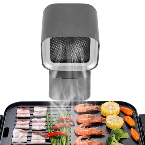 Dunstabzugshaube Mini 12W dunstabzug Umluft Tragbare abzugshaube versenkbare Tisch mit Ölauffangbehälter Inselhaube Schwarz für Steak Grillen BBQ Camping minibar Wohnmobil Küche Reise 3600 U/min von Sengfwin
