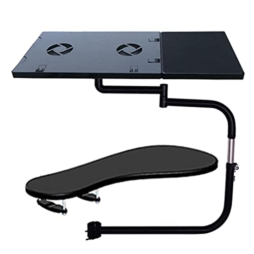 Laptop ständer schreibtisch halterung Voll Motion Stuhl Klemme Tastatur Halter 360° Voll Motion Stuhl Klemme Tastatur Halte mit Mauspad USB Lüfter Laptop Elbow Handgelenkstütze Device laptop stand von Sengfwin
