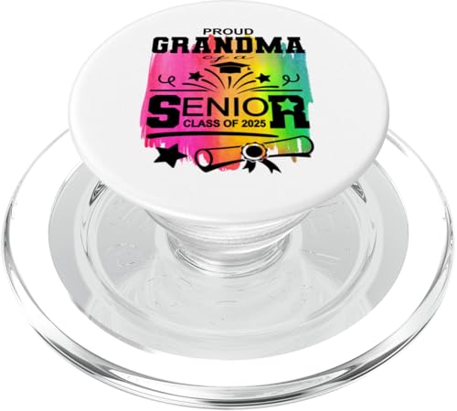 Stolze Großmutter einer Klasse, die 2025 ihren Abschluss als Abiturient gemacht hat PopSockets PopGrip für MagSafe von Senior Graduate 2025 Proud Family Sapphire Star