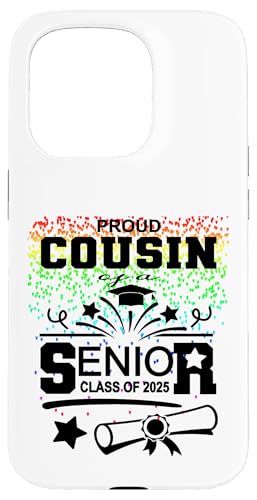Stolzer Cousin einer Klasse von 2025 Senior Graduate Hülle für iPhone 15 Pro von Senior Graduate 2025 Proud Family Sapphire Star