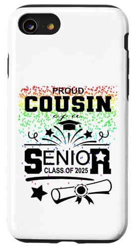 Stolzer Cousin einer Klasse von 2025 Senior Graduate Hülle für iPhone SE (2020) / 7 / 8 von Senior Graduate 2025 Proud Family Sapphire Star