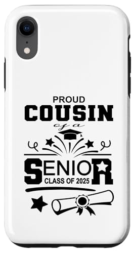 Stolzer Cousin einer Klasse von 2025 Senior Graduate Hülle für iPhone XR von Senior Graduate 2025 Proud Family Sapphire Star