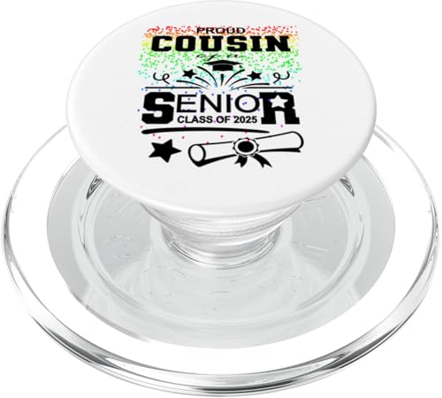 Stolzer Cousin einer Klasse von 2025 Senior Graduate PopSockets PopGrip für MagSafe von Senior Graduate 2025 Proud Family Sapphire Star
