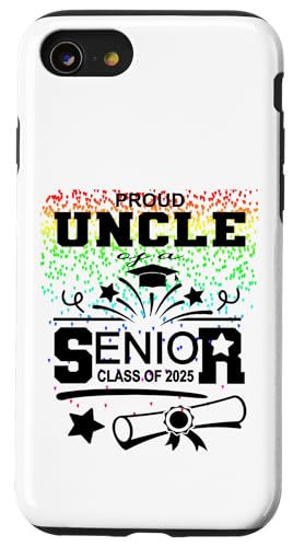Stolzer Onkel einer Klasse von 2025 Senior Graduate Hülle für iPhone SE (2020) / 7 / 8 von Senior Graduate 2025 Proud Family Sapphire Star