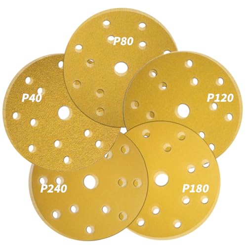 SenmaiTools 50 Stück Schleifpapier 150 mm Klett 15 Loch 40 80 120 180 240 Körnung,6 Zoll Schleifpads, Schleifscheiben Set für Exzenterschleifer- für Holz Metall und Farbe SenmaiTools 50 Stück Schleifpapier 150 mm Klett 15 Loch 40 80 120 180 240 Körnung,6 Zoll Schleifpads, Schleifscheiben Set für Exzenterschleifer- für Holz Metall und Farbe von SenmaiTools