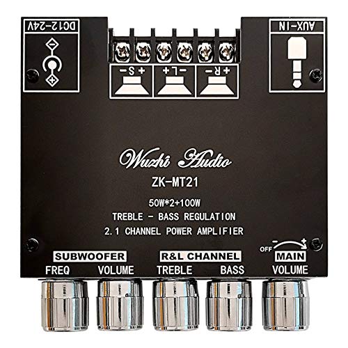 Senmubery -MT21 2.1 Kanal 5.0 Subwoofer Verstärker Board 50WX2+100W Power Audio Stereo Verstärker Board Bass AMP AUX von Senmubery