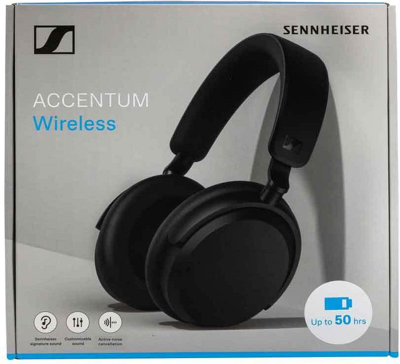 Sennheiser ACCENTUM Wireless - Kopfhörer mit Mikrofon - ohrumschließend - Bluetooth - kabellos - aktive Rauschunterdrückung - Schwarz (700174) von Sennheiser