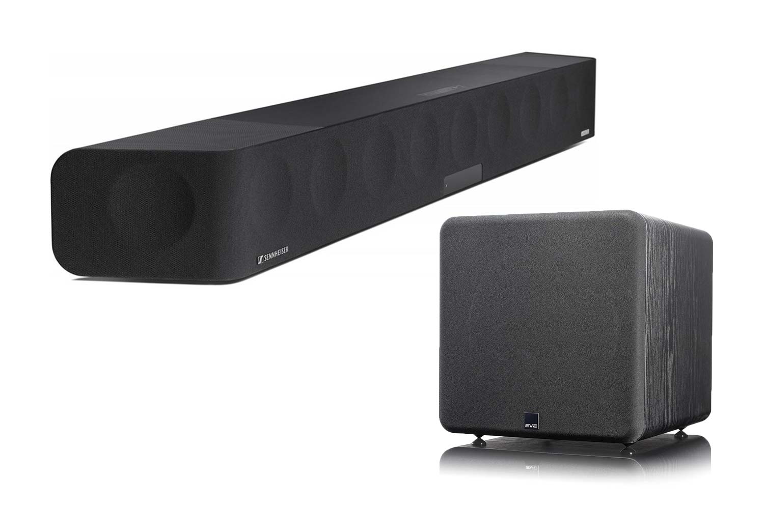 Sennheiser Ambeo Soundbar Max und SVS SB-2000 Pro Subwoofer - Esche schwarz Sennheiser Ambeo Soundbar Max und SVS SB-2000 Pro Subwoofer - Esche schwarz von Sennheiser