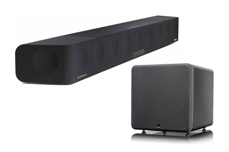 Sennheiser Ambeo Soundbar Max und SVS SB-2000 Pro Subwoofer - Hochglanz schwarz von Sennheiser