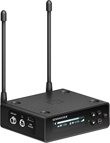 Sennheiser EW-DP EK (U1/ 5) Tragbarer digitaler UHF-Empfänger zur Verwendung mit EW-D SK Bodypack-Sendern, EW-D SKM-S Handsendern oder EW-DP SKP Aufstecksendern - Schwarz (700056) von Sennheiser