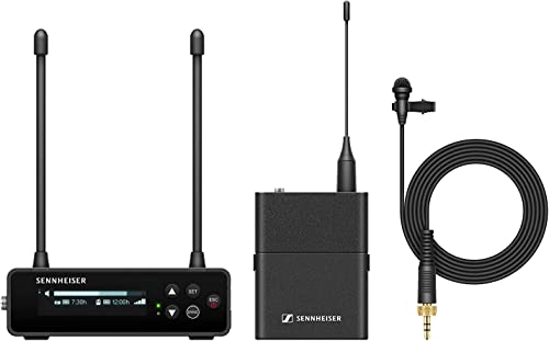 Sennheiser EW-DP ME2 SET (U1/ 5) Tragbares digitales UHF-Drahtlosmikrofonsystem mit ME2-Ansteckmikrofon mit Kugelcharakteristik - Schwarz (700016) von Sennheiser