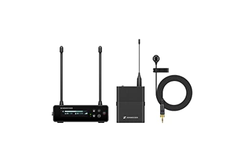 Sennheiser EW-DP ME4 SET (U1/ 5) Tragbares digitales UHF-Drahtlosmikrofonsystem mit ME4-Ansteckmikrofon mit Nierencharakteristik - Schwarz (700026) von Sennheiser