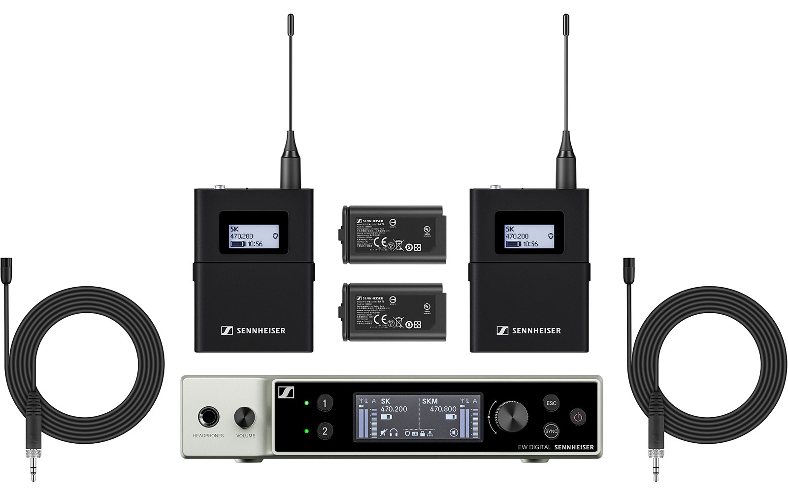 Sennheiser EW-DX MKE 2 Set, Frequenzbereich Q1-9 470,2-550 MHz von Sennheiser
