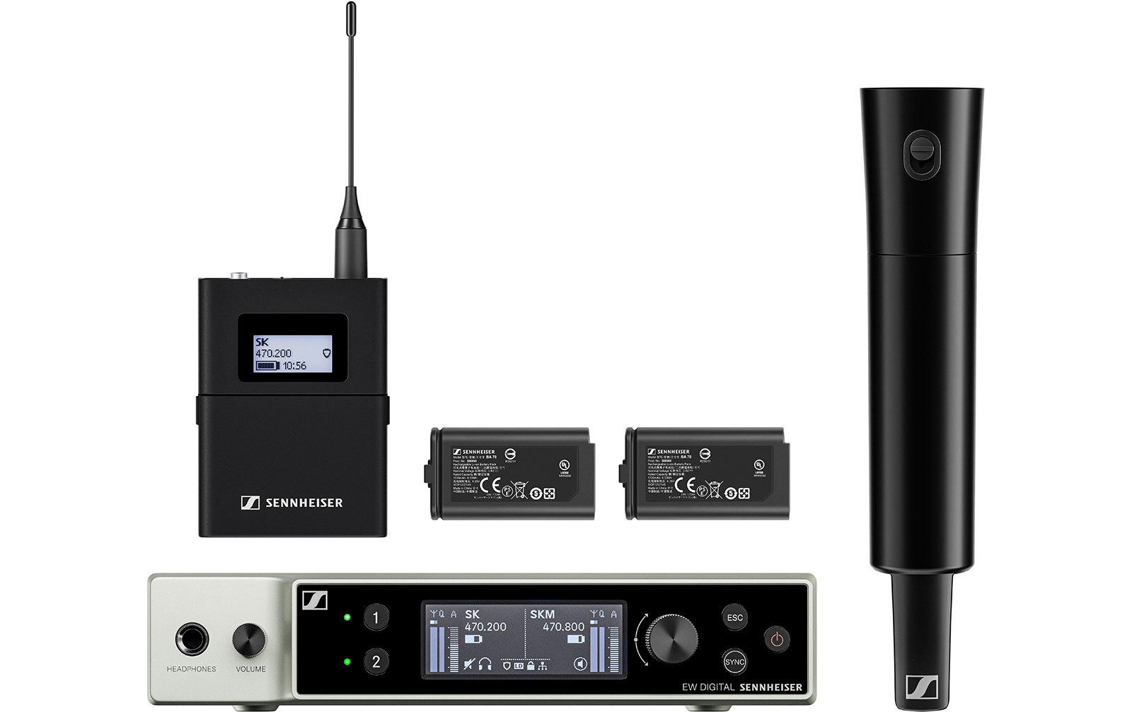 Sennheiser EW-DX SK / SKM-S Base Set, Frequenzbereich Q1-9 470,2-550 MHz von Sennheiser