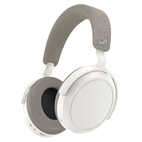 Sennheiser MOMENTUM 4 Wireless Kopfhörer mit Bluetooth - mit adaptiver Geräuschunterdrückung für kristallklare Anrufe - 60 Stunden Akkulaufzeit - anpassbarer Klang, leicht und faltbar - Weiß von Sennheiser