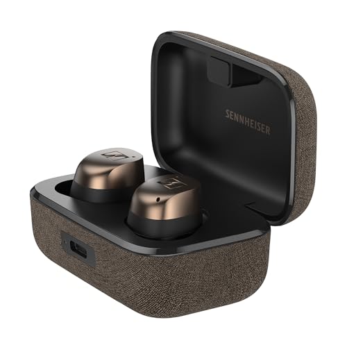 Sennheiser Momentum True Wireless 4 (Neu 2024) Smart Earbuds Bluetooth 5.4, kristallklarem Klang, ergonomischem Design, 30 Std. Akkulaufzeit, Adaptive ANC – Schwarz Kupfer von Sennheiser