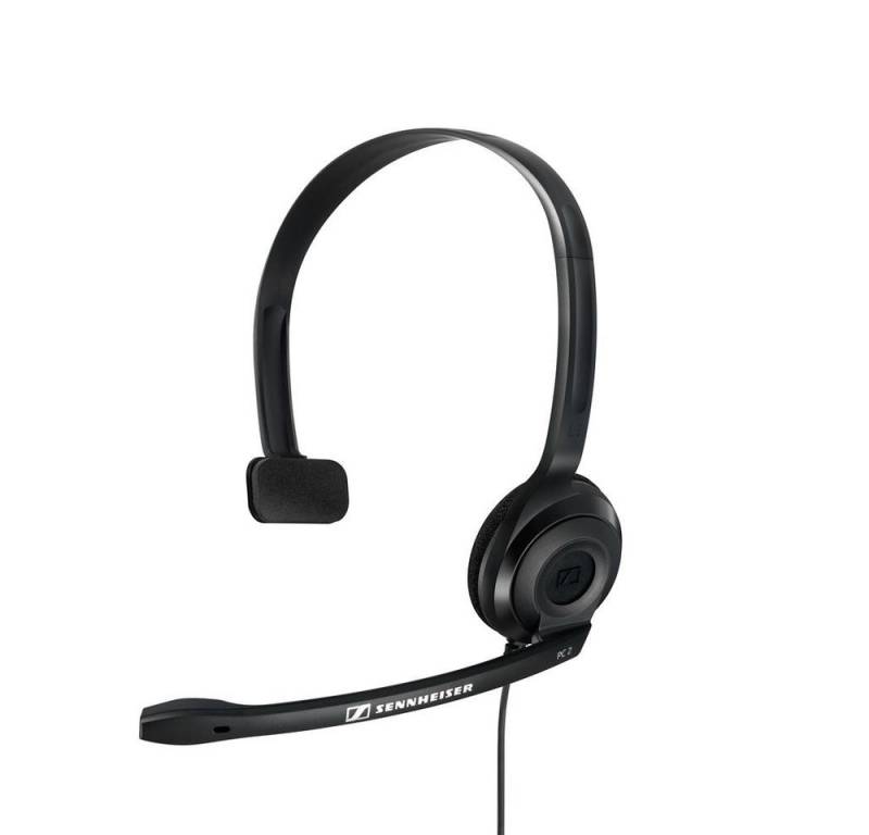 Sennheiser PC 2 Chat Headset Kopfhörer (Ein-Ohr-Kopfhörer, Noise Cancelling-Mikrofon, Schwarz) von Sennheiser