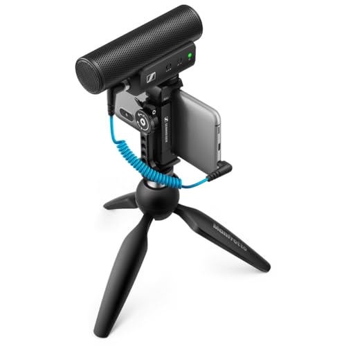 Sennheiser MKE 400 + Mobilgeräte-Set | Direktionales Kamera-Direktmikrofon mit Smartphone-Klemme und Manfrotto PIXI Mini-Stativ (509257) Sennheiser MKE 400 + Mobilgeräte-Set | Direktionales Kamera-Direktmikrofon mit Smartphone-Klemme und Manfrotto PIXI Mini-Stativ (509257) von Sennheiser