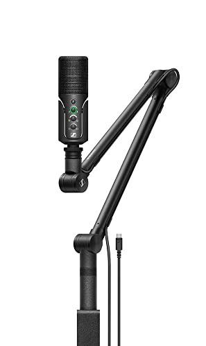 Sennheiser Profile Streaming Set mit USB Mikrofon, Boom Arm und Tasche - Plug & Play-Design, Perfekt für Podcasts und Streaming, Nierenkondensatorkapsel, 3m USB-C Kabel - Schwarz (700100) von Sennheiser