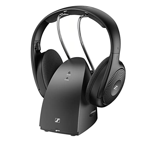 Sennheiser RS 120-W Wireless On-Ear-Kopfhörer für kristallklaren Fernsehton - leichtes Design, 3 Klangmodi, 60 m Signalreichweite, inkl. Kombi-Sender/Ladegerät - Schwarz von Sennheiser