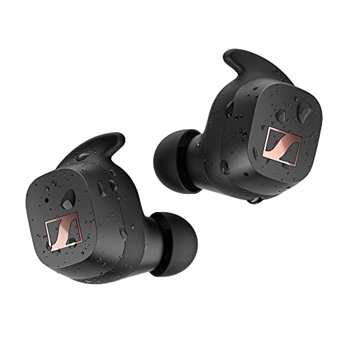 Sennheiser Sport True Wireless Ohrhörer – Bluetooth-In-Ear-Ohrhörer für einen sportlichen Lebensstil, Musikhören und Telefonieren mit Adaptable Acoustics-Funktion und Noise Cancellation, Schwarz von Sennheiser