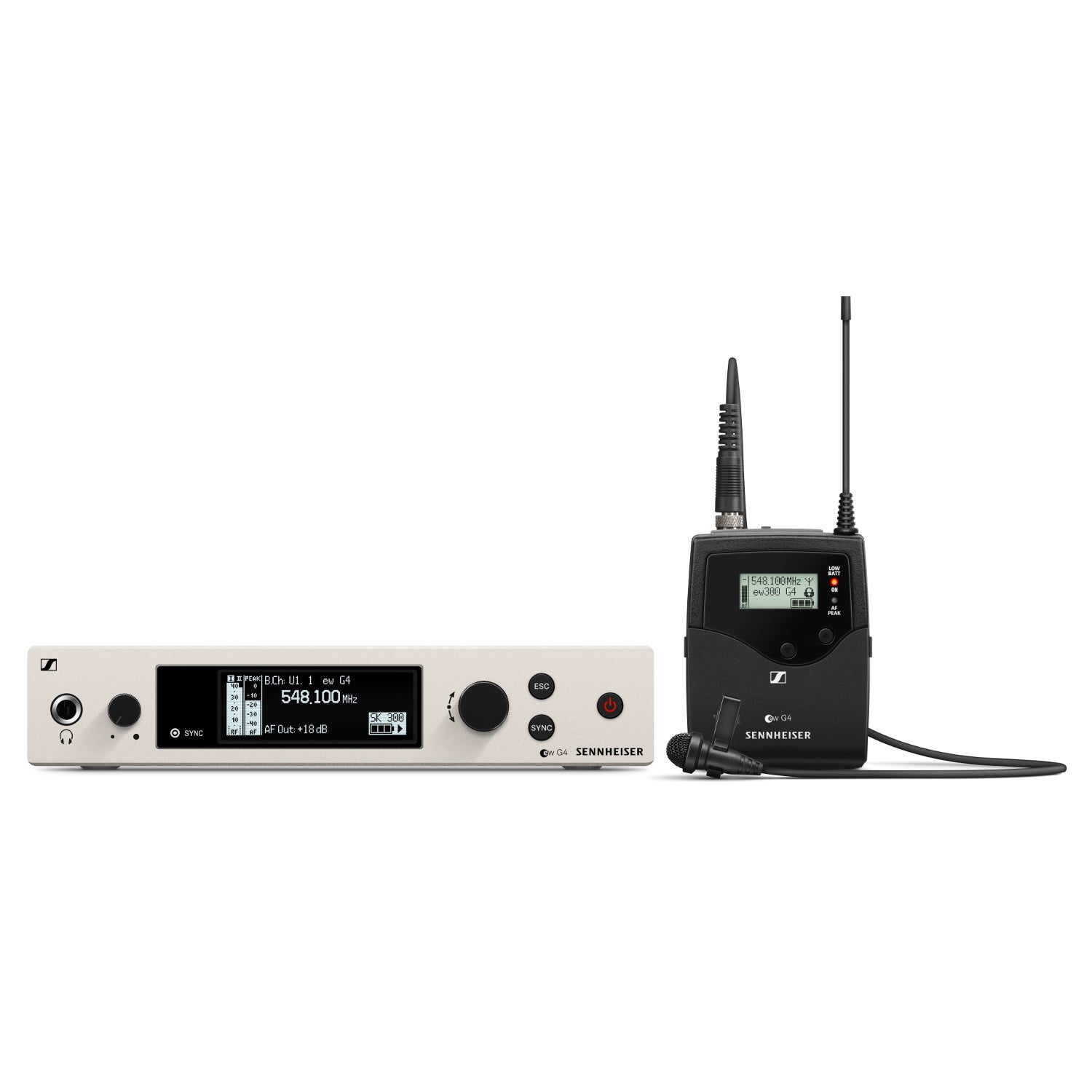 Sennheiser ew 300 G4-ME2-RC-AW+ wireless lavalier microphone set (470 - 558 MHz) von Sennheiser