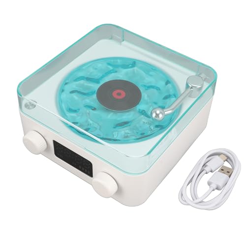 Waves Player kordless kompaktes Stereo -Sound -Umgebungslicht kreatives vorhandener tragbarer Vintage Waves -Lautsprecher für den Schlaf entspannen (White) von Senrusa