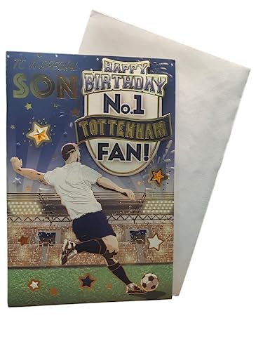 "Express Yourself" Geburtstagskarte für Sohn Nr. 1, marineblau und weiß, inklusive Umschlag, Fußballfan-Geburtstagskarte für Sohn von Sensations / Xpress Yourself