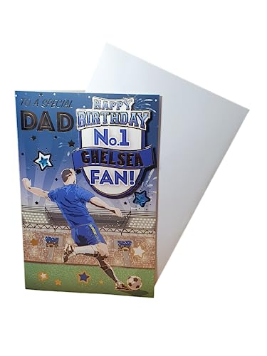 Geburtstagskarte "Express Yourself" für den Enkel Nr. 1 Chelsea Fan – inklusive Umschlag – Fußball Fan Geburtstagskarte für Enkel von Sensations / Xpress Yourself